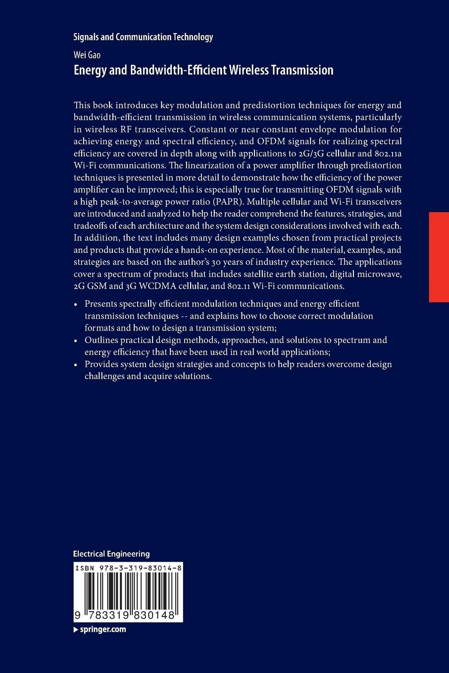 Rückseitencover Energy and Bandwidth-Efficient Wireless Transmission