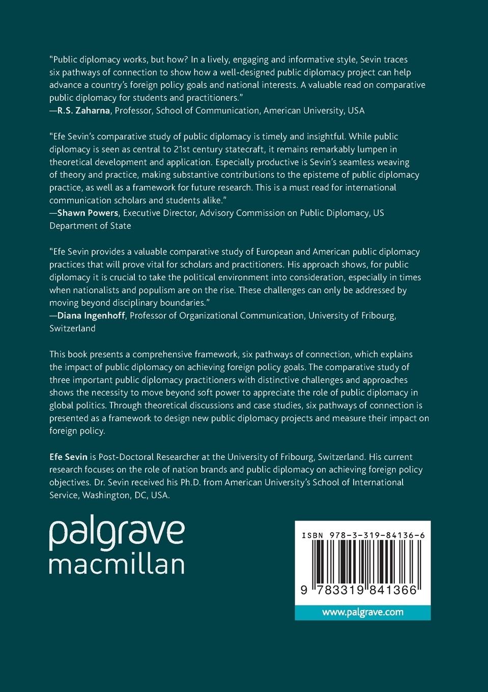 Rückseitencover Public Diplomacy and the Implementation of Foreign Policy in the US, Sweden and Turkey
