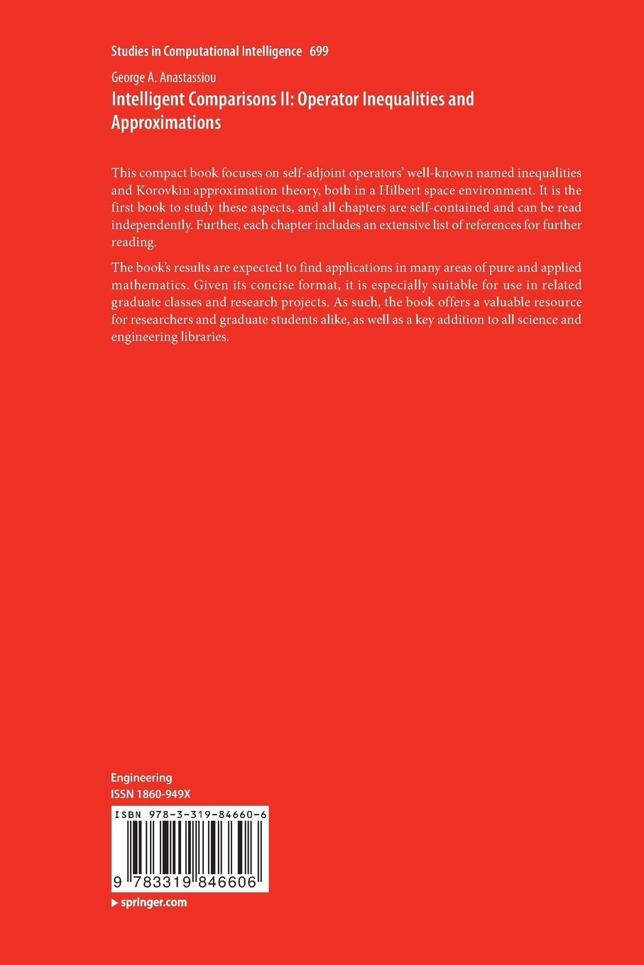 Rückseitencover Intelligent Comparisons II: Operator Inequalities and Approximations