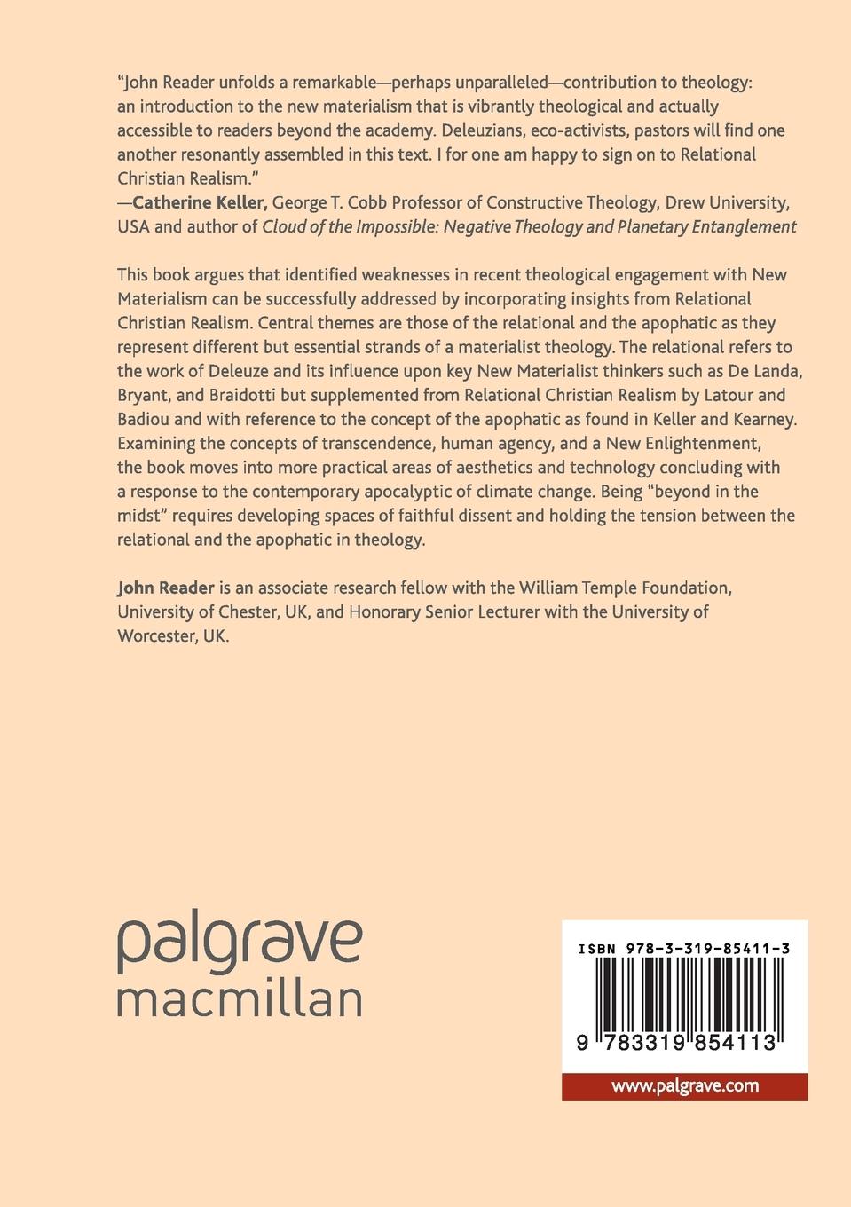Rückseitencover Theology and New Materialism