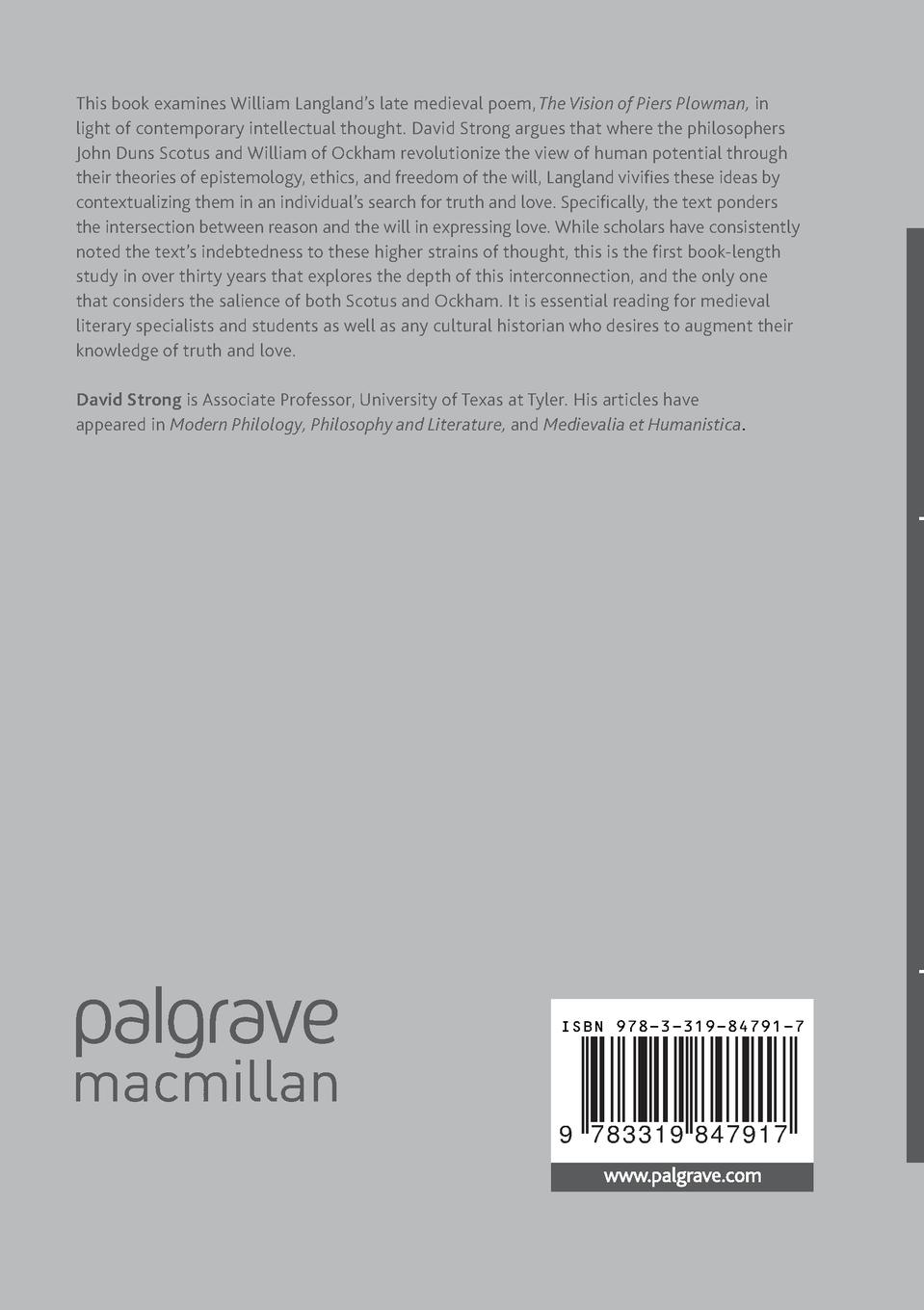 Rückseitencover The Philosophy of Piers Plowman