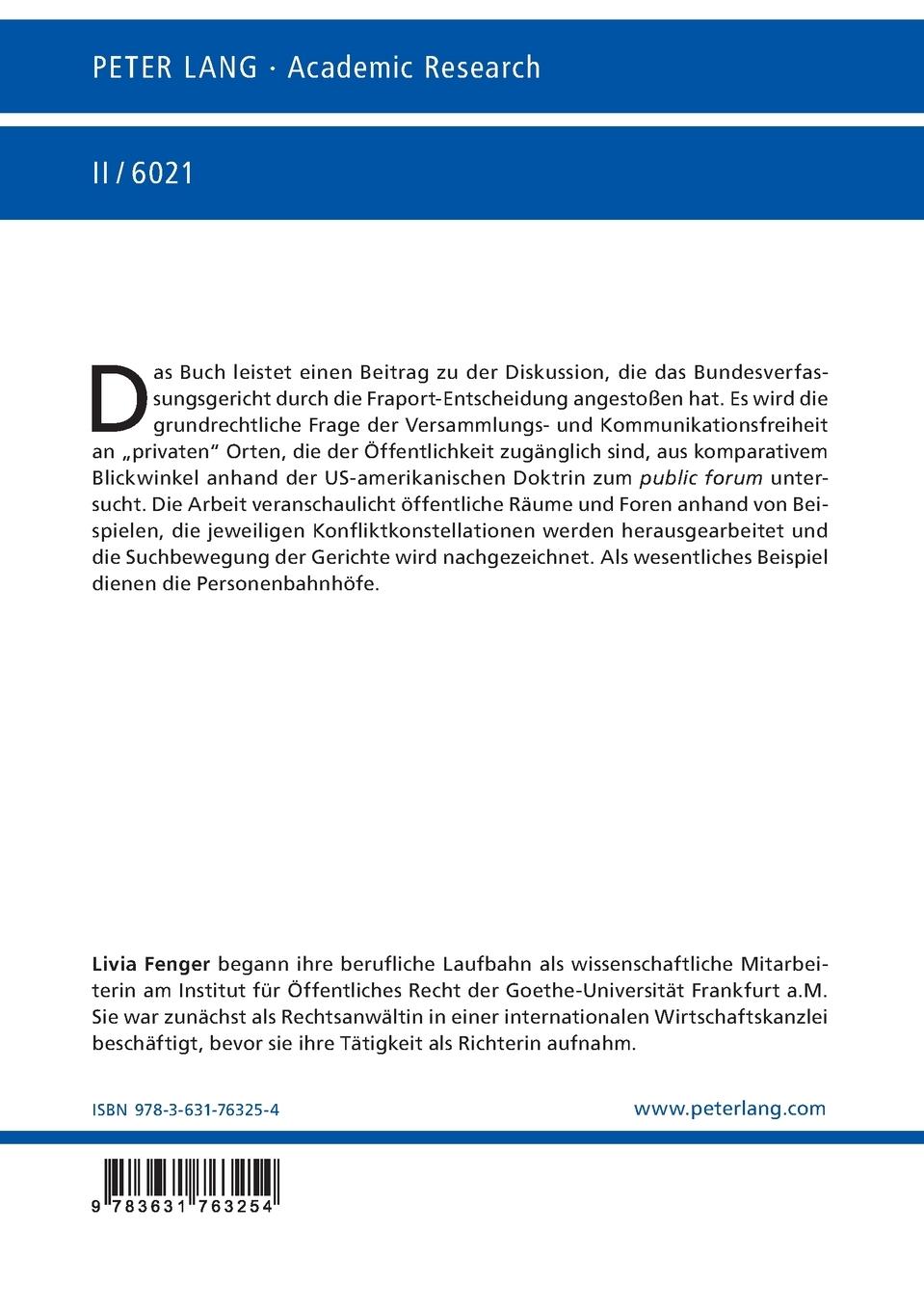 Rückseitencover Der Bahnhof als öffentliches Forum