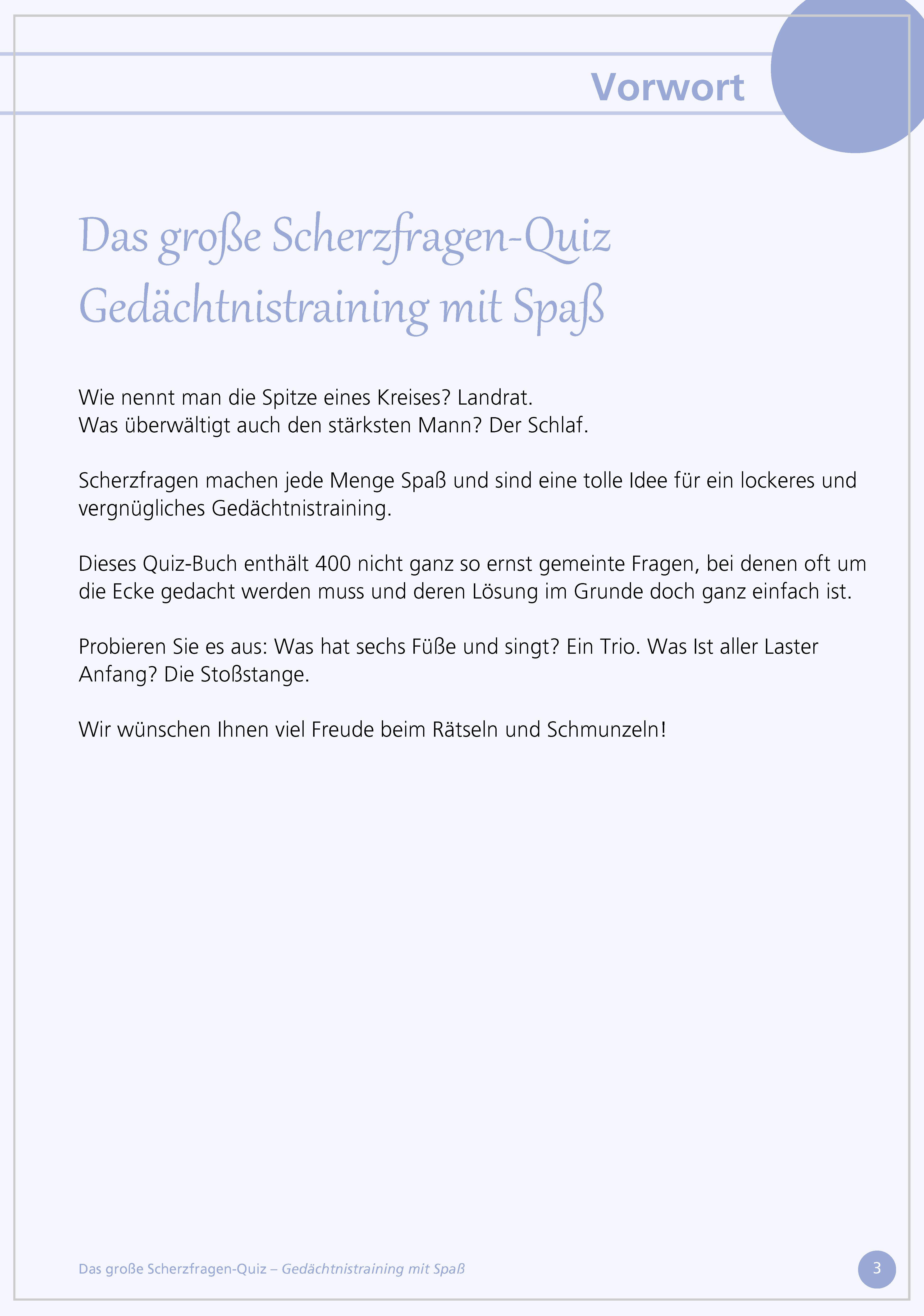 Beispielinhalt (Bild) Das große Scherzfragen-Quiz