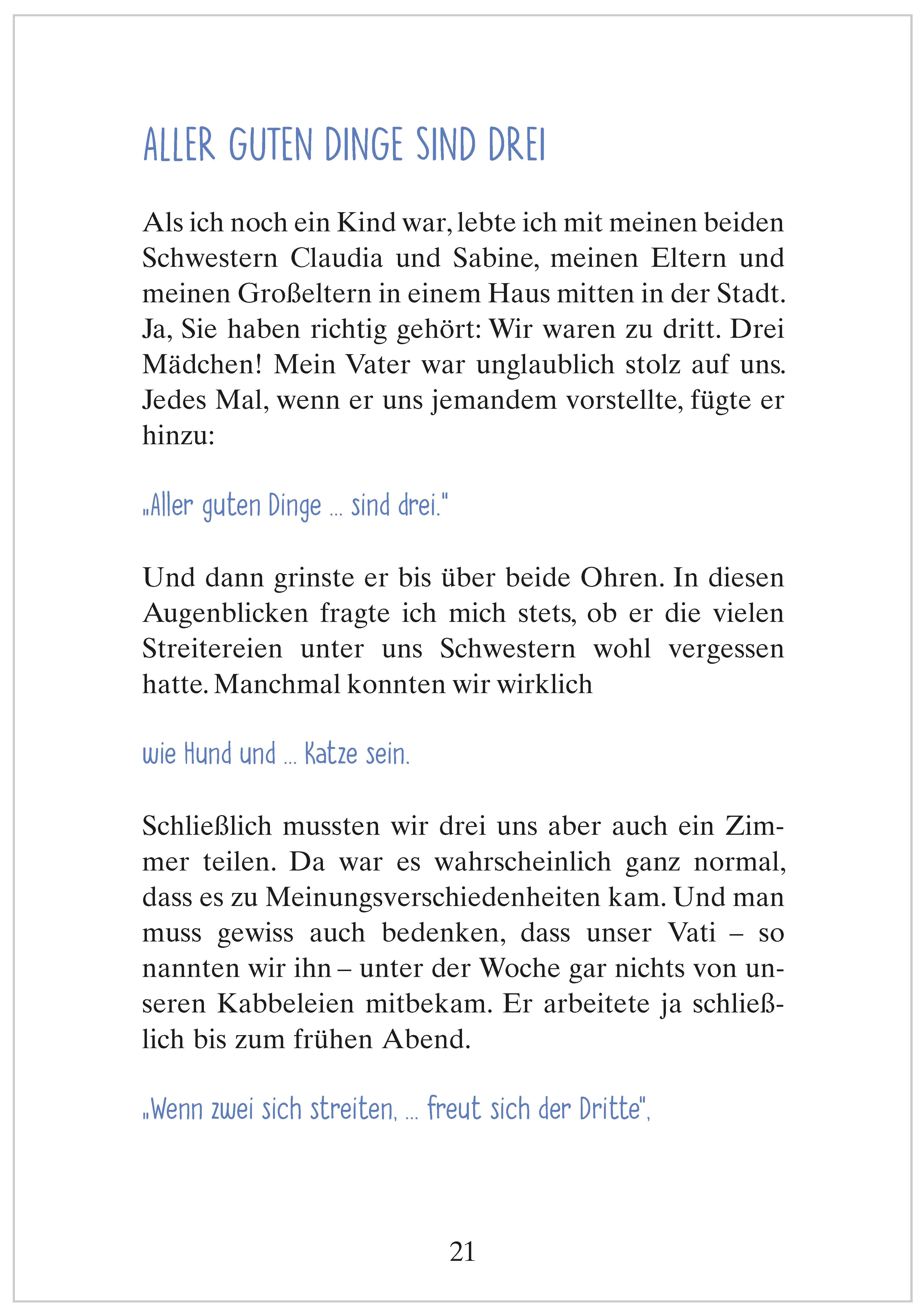 Beispielinhalt (Bild) Frisch gewagt ist halb gewonnen