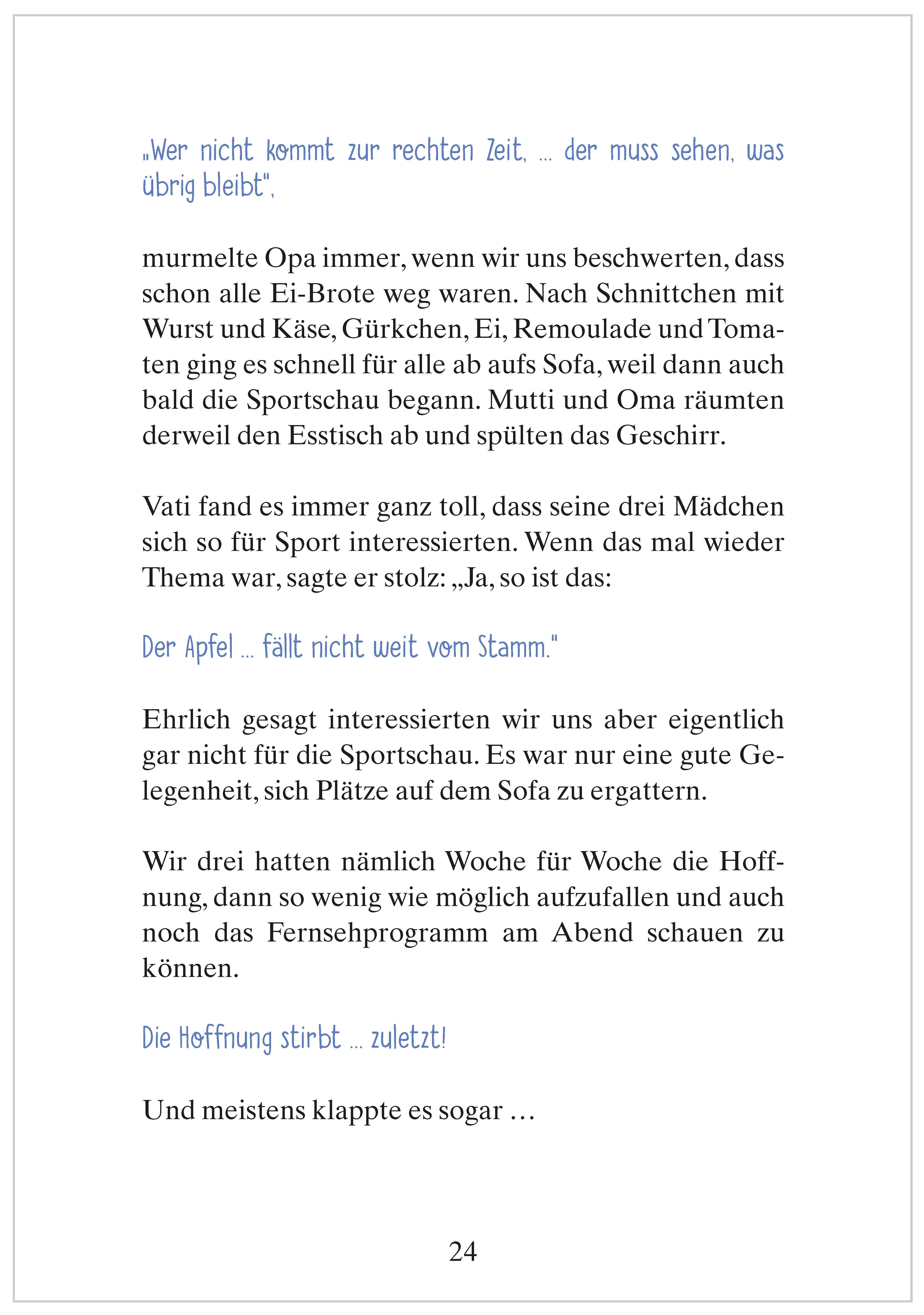 Beispielinhalt (Bild) Frisch gewagt ist halb gewonnen