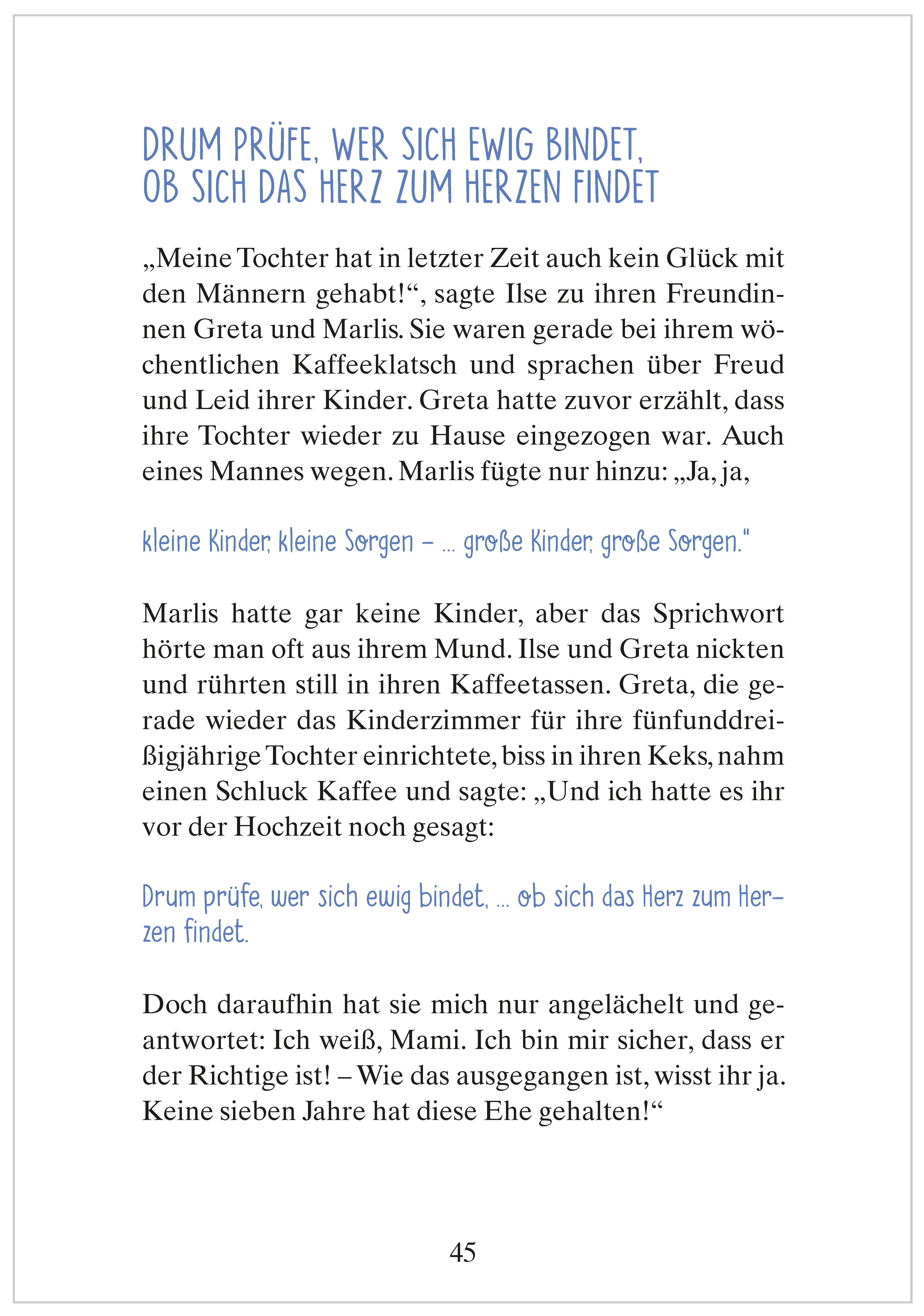 Beispielinhalt (Bild) Frisch gewagt ist halb gewonnen