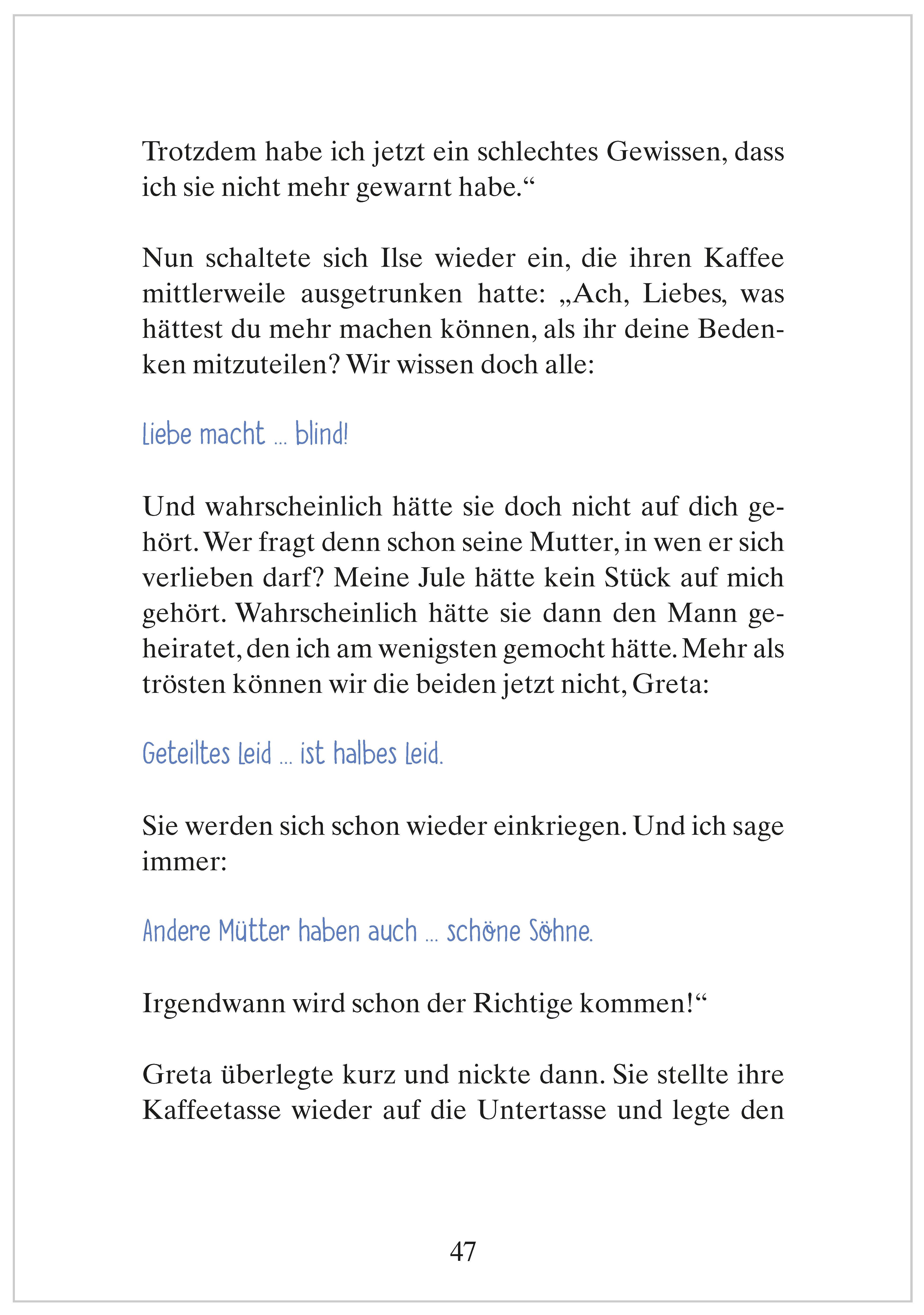 Beispielinhalt (Bild) Frisch gewagt ist halb gewonnen