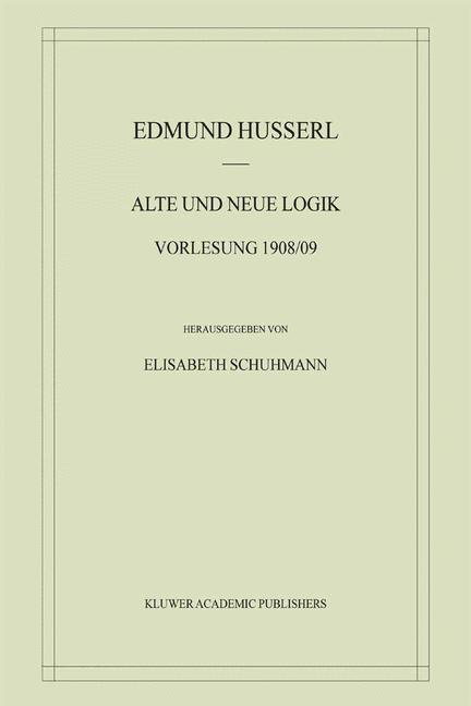 Vorderes Coverbild Alte und Neue Logik