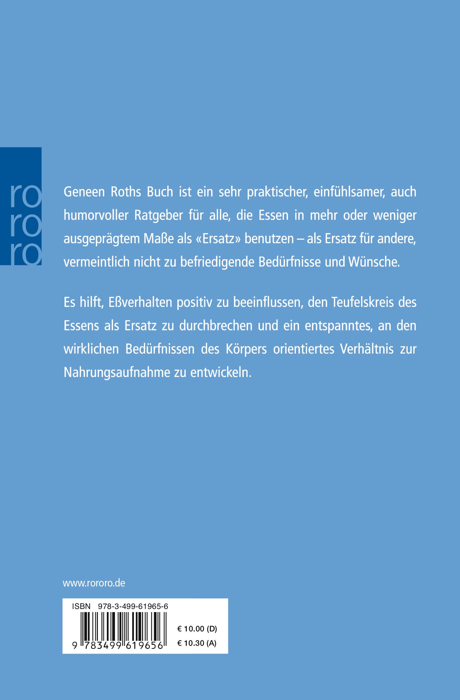 Rückseitencover Essen als Ersatz