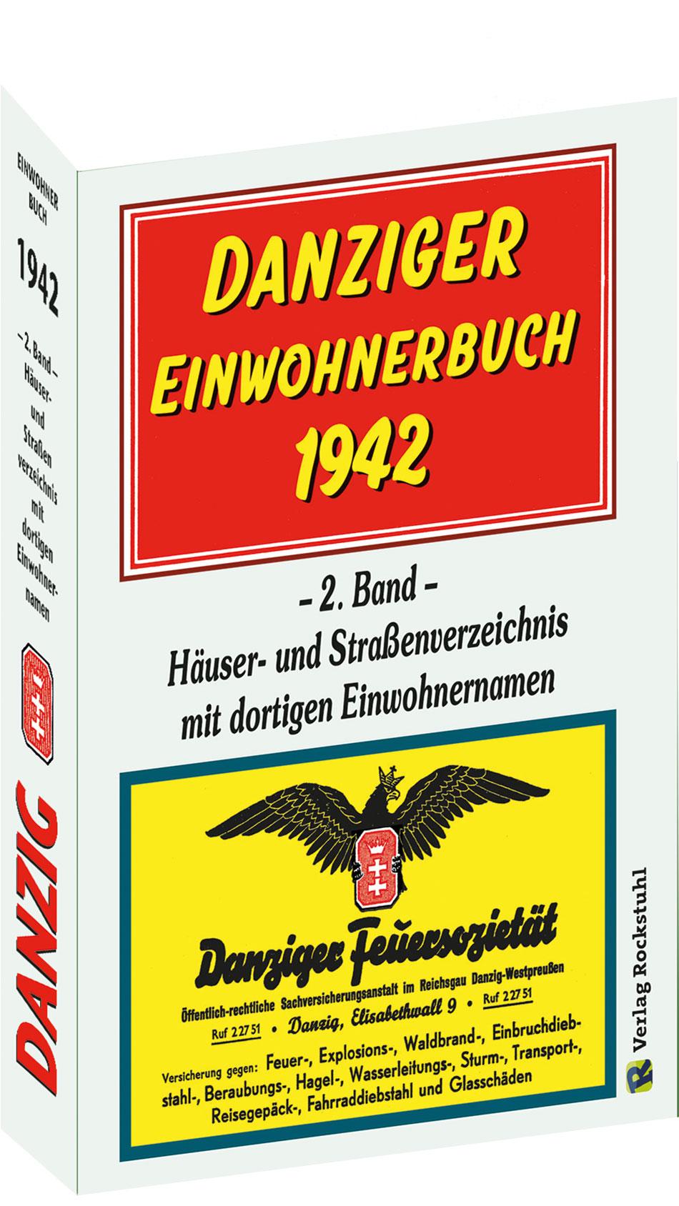 Vorderes Coverbild Danziger Einwohnerbuch 1942 - 2. Band
