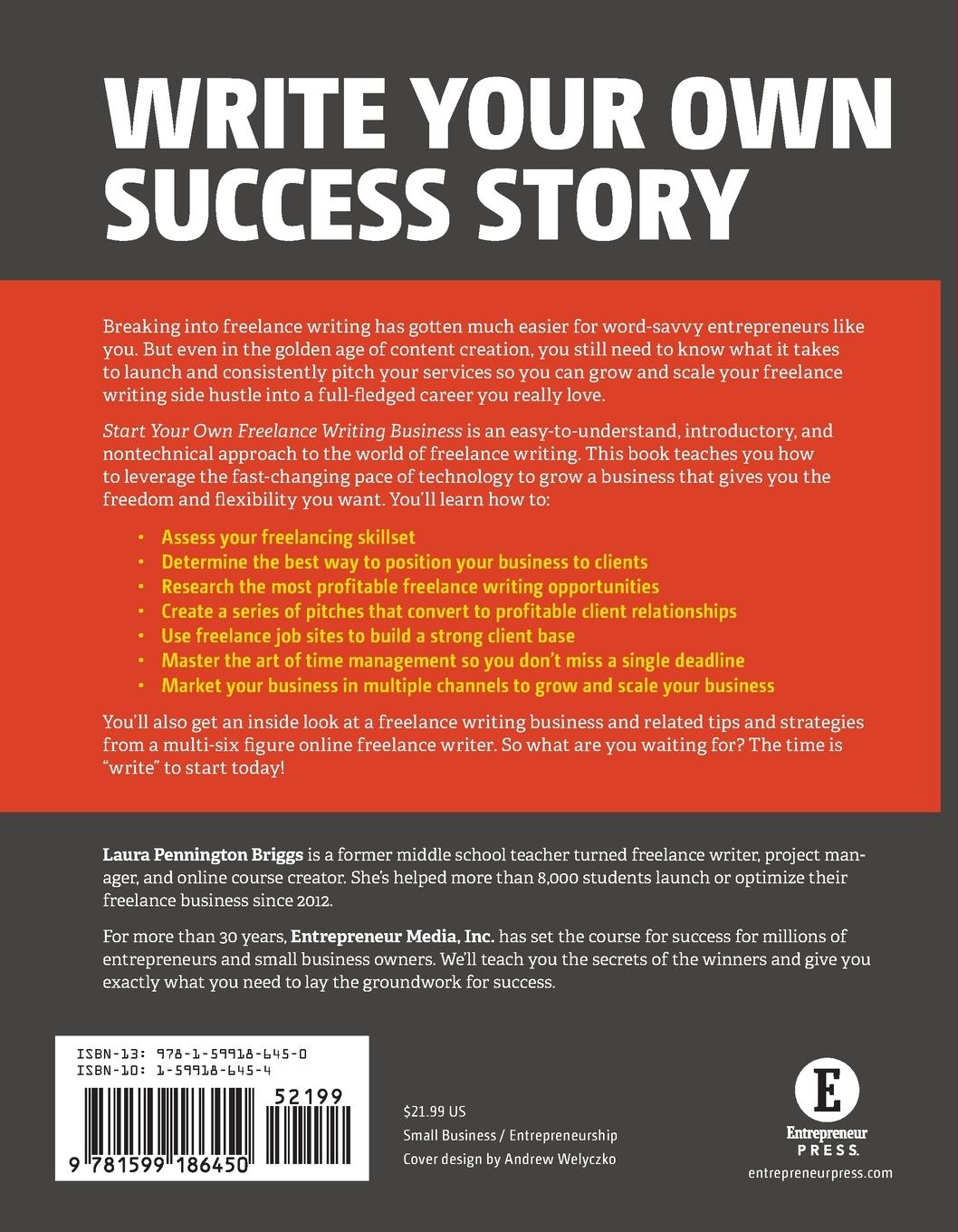 Rückseitencover Start Your Own Freelance Writing Business