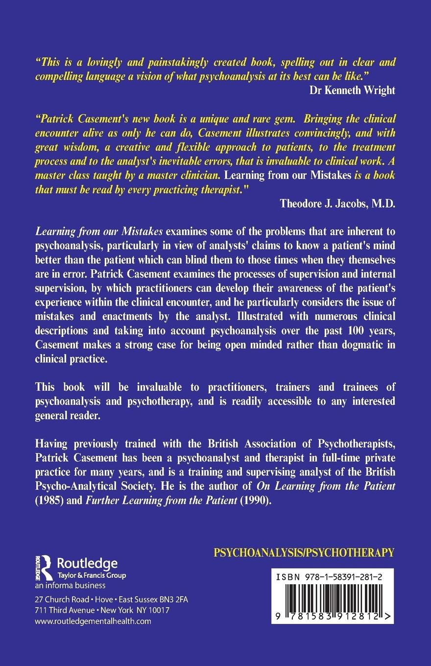 Rückseitencover Learning from our Mistakes