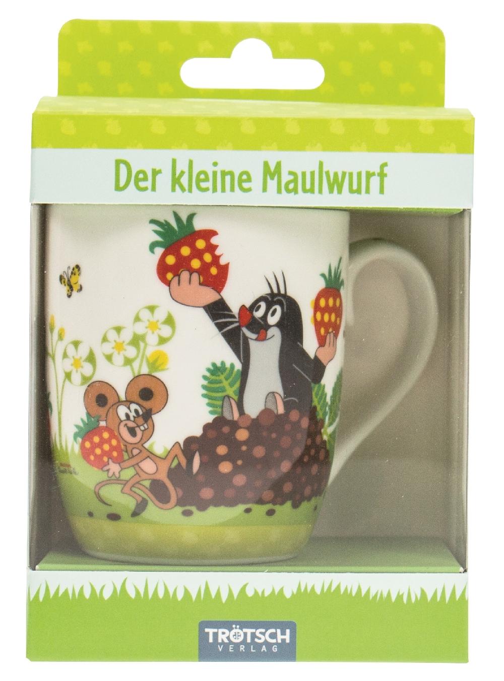 Beispielinhalt (Bild) Trötsch Der kleine Maulwurf Kindertasse Erdbeere