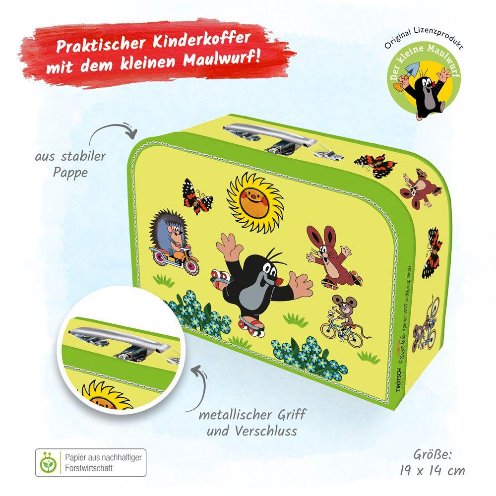 Beispielinhalt (Bild) Kinderkoffer Der kleine Maulwurf Spielzeugkoffer für Kindergarten, Hort & Co.
