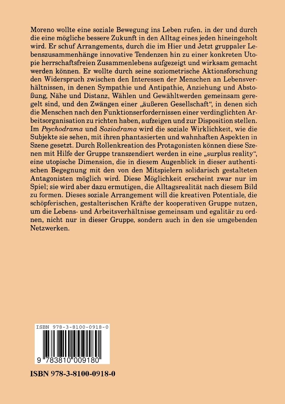 Rückseitencover Jahrbuch für Psychodrama, psychosoziale Praxis & Gesellschaftspolitik 1991