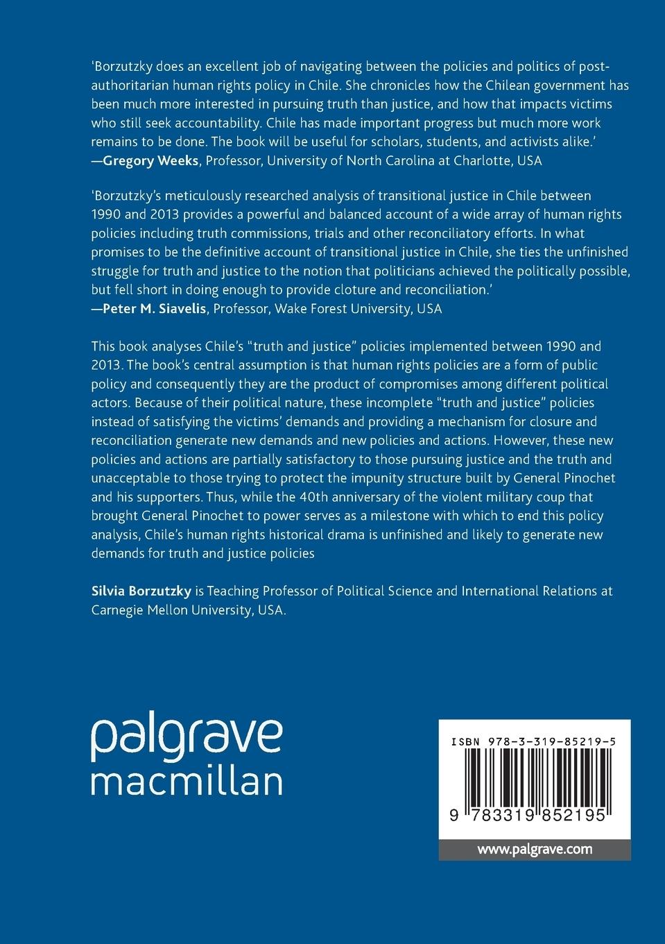 Rückseitencover Human Rights Policies in Chile