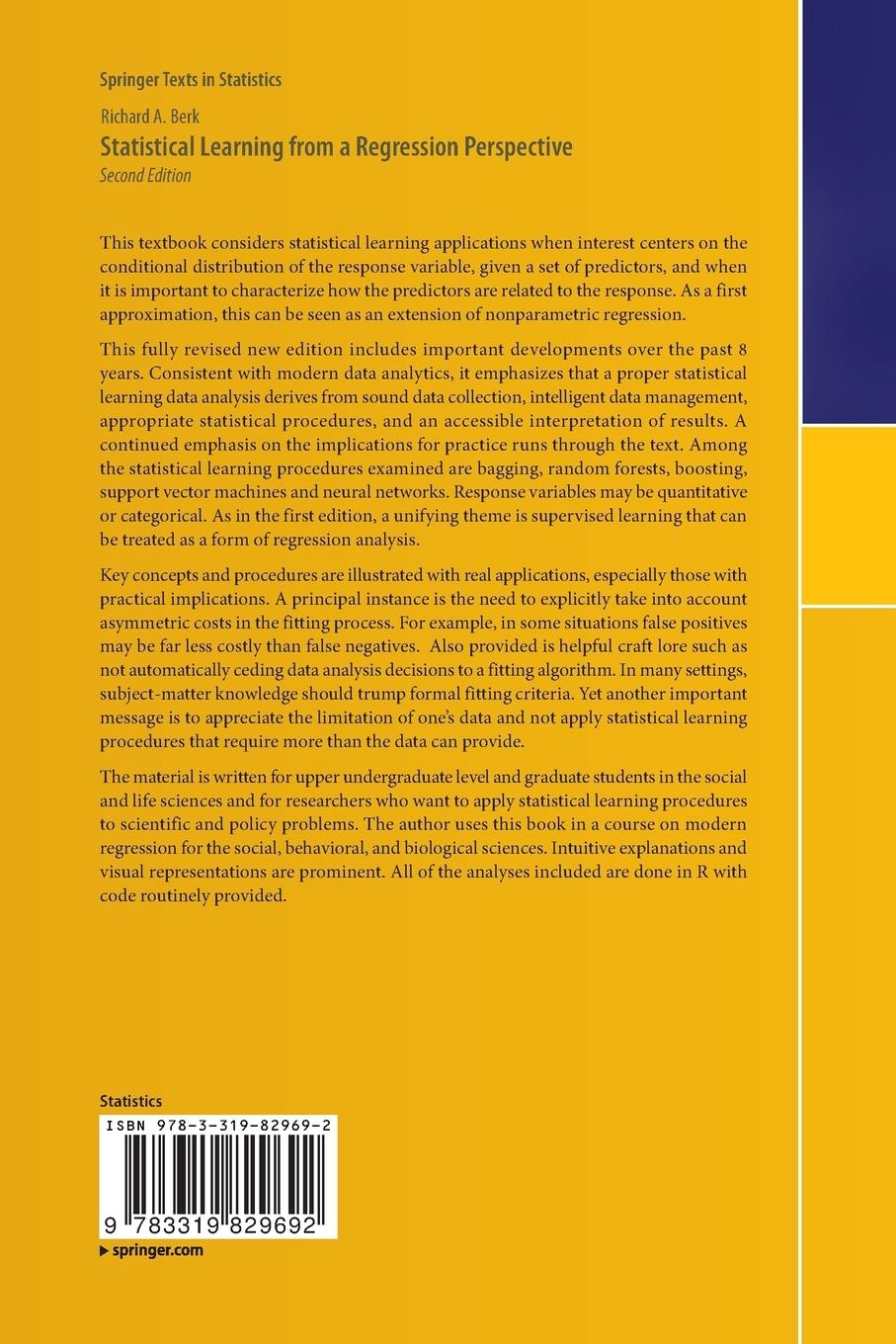 Rückseitencover Statistical Learning from a Regression Perspective