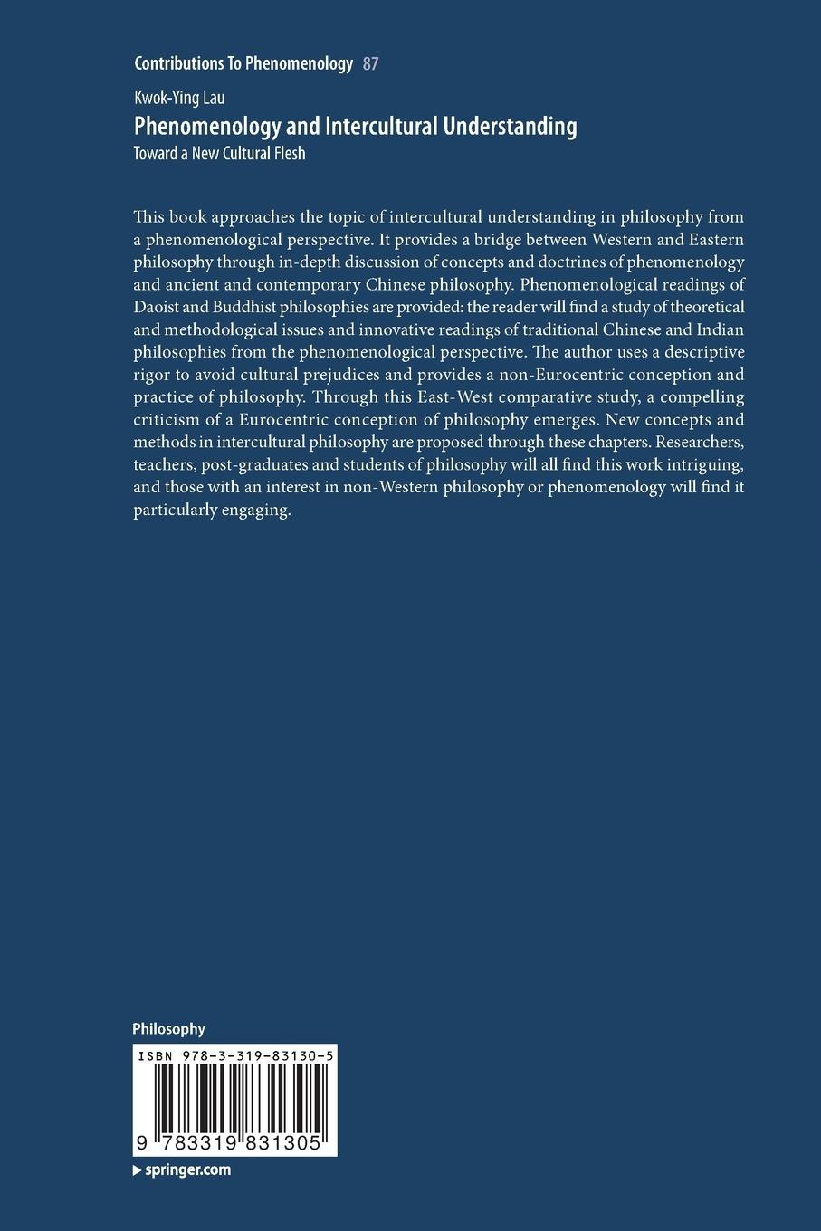 Rückseitencover Phenomenology and Intercultural Understanding