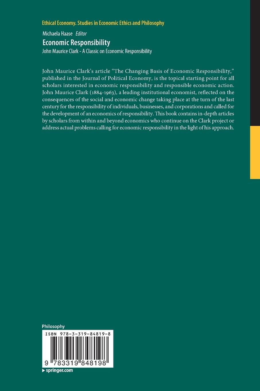 Rückseitencover Economic Responsibility