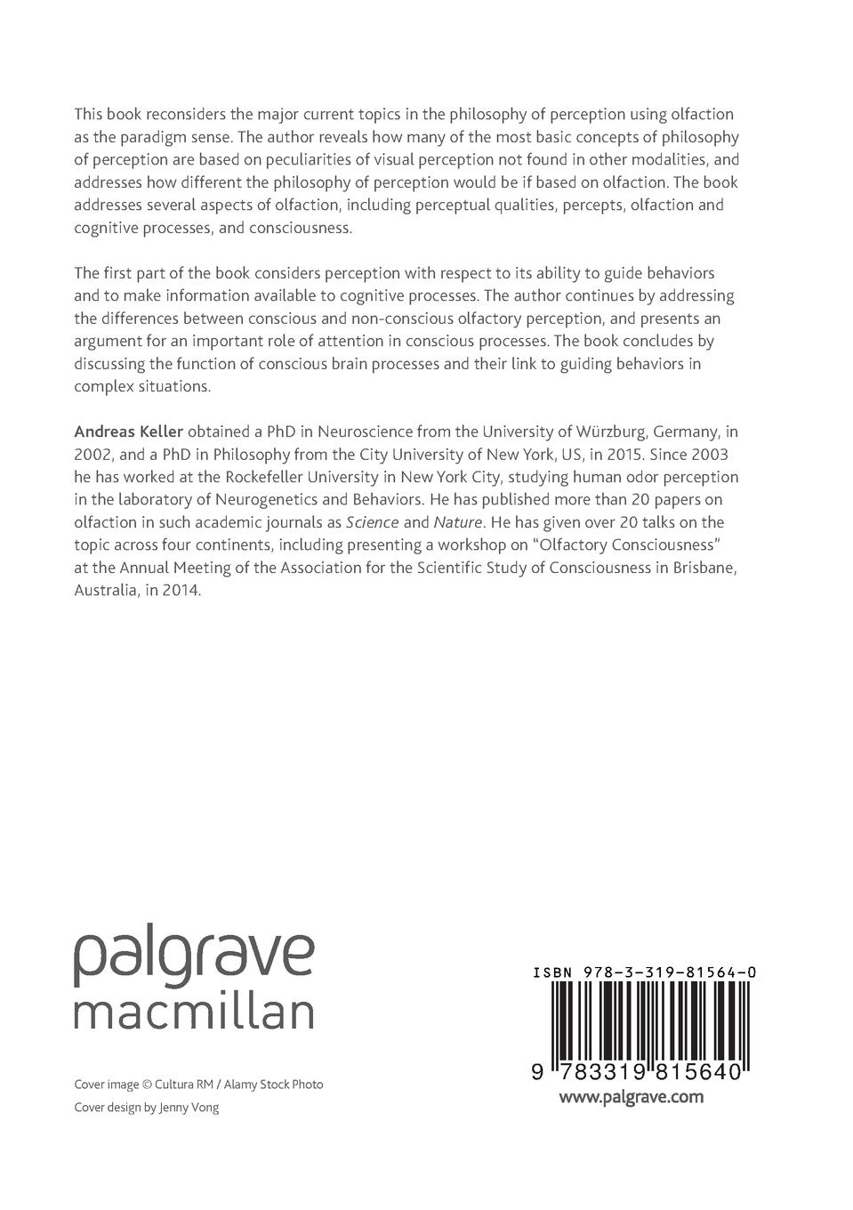 Rückseitencover Philosophy of Olfactory Perception