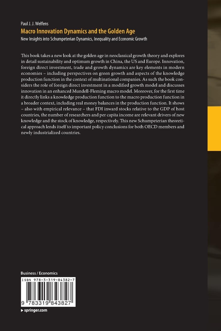 Rückseitencover Macro Innovation Dynamics and the Golden Age