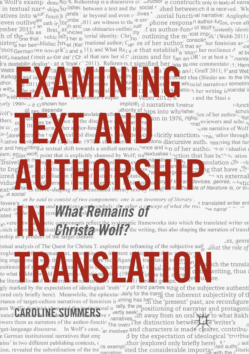 Vorderes Coverbild Examining Text and Authorship in Translation