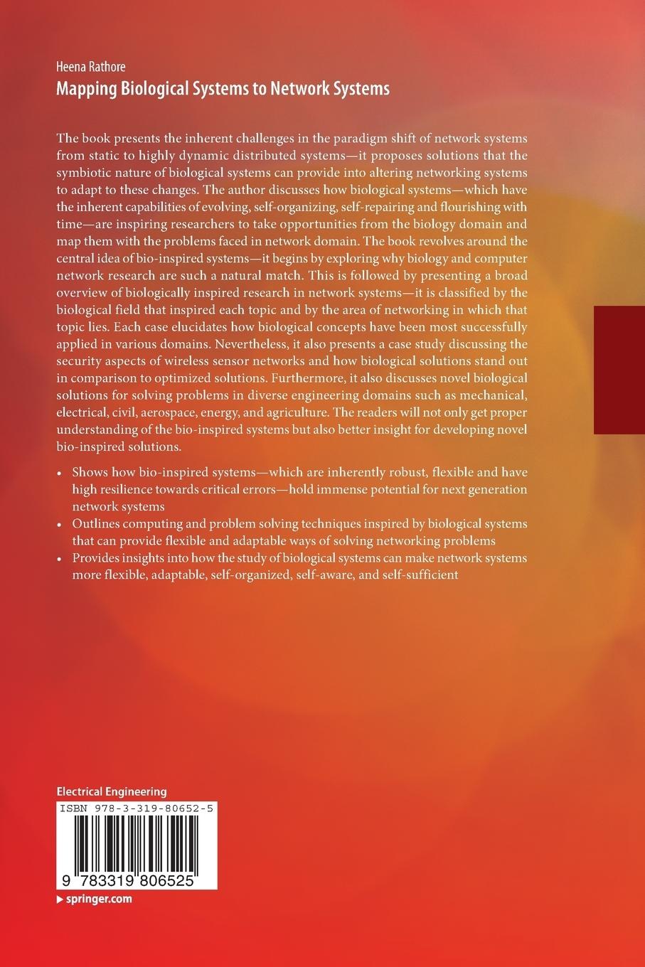 Rückseitencover Mapping Biological Systems to Network Systems