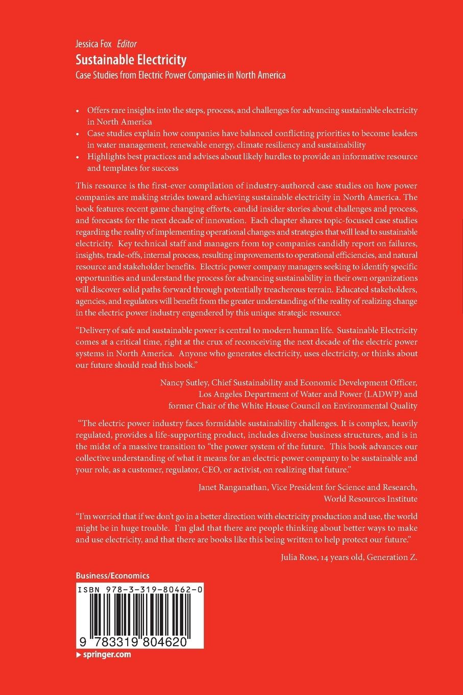 Rückseitencover Sustainable Electricity
