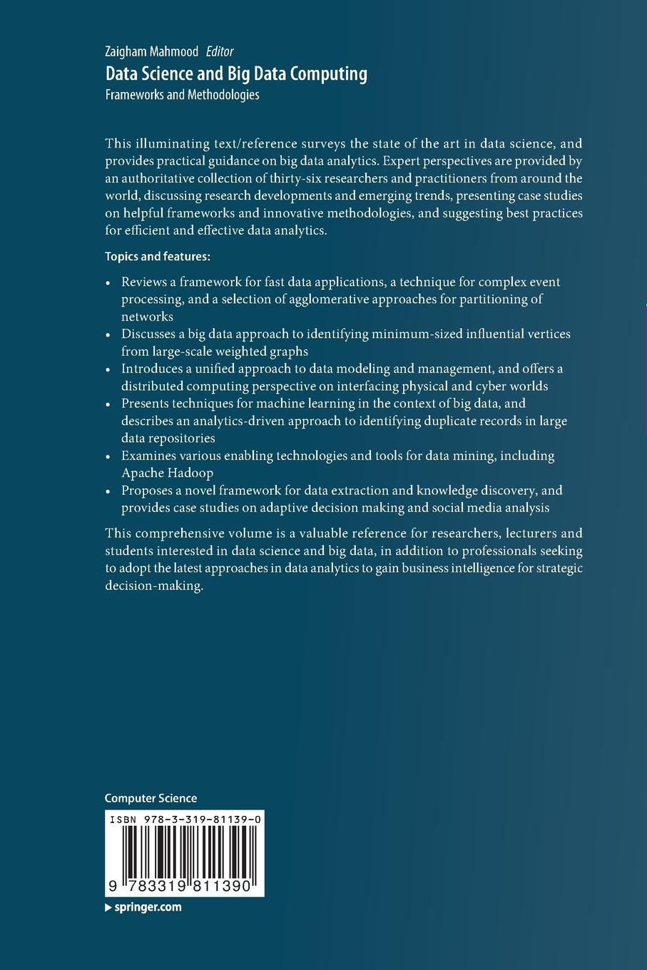 Rückseitencover Data Science and Big Data Computing