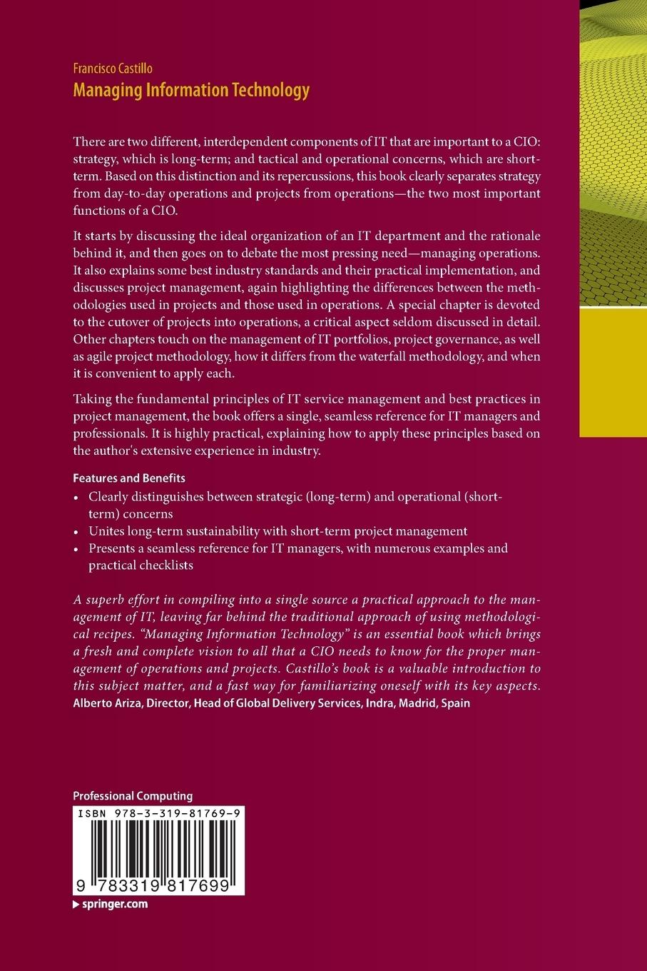Rückseitencover Managing Information Technology