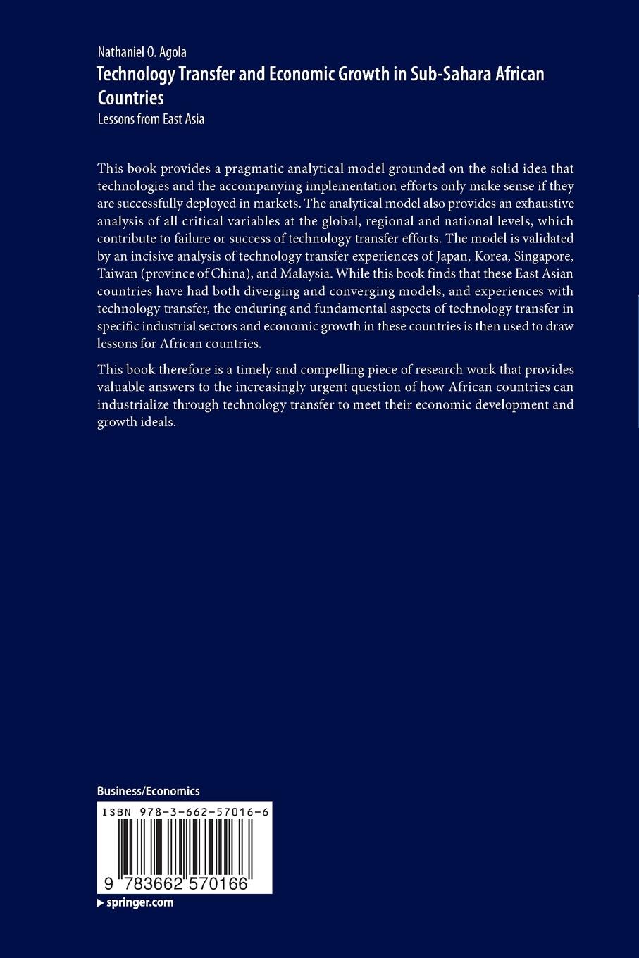 Rückseitencover Technology Transfer and Economic Growth in Sub-Sahara African Countries