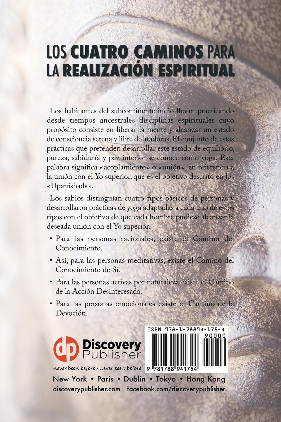 Rückseitencover Los Cuatro Caminos para la Realización Espiritual