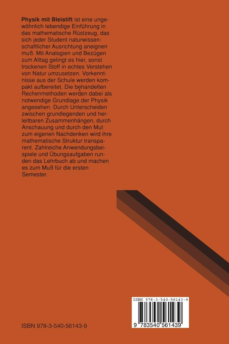 Rückseitencover Physik mit Bleistift