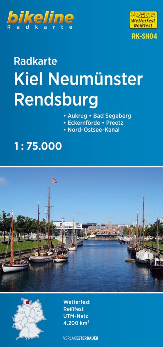Vorderes Coverbild Bikeline Radkarte Kiel Neumünster Rendsburg 1 : 75 000