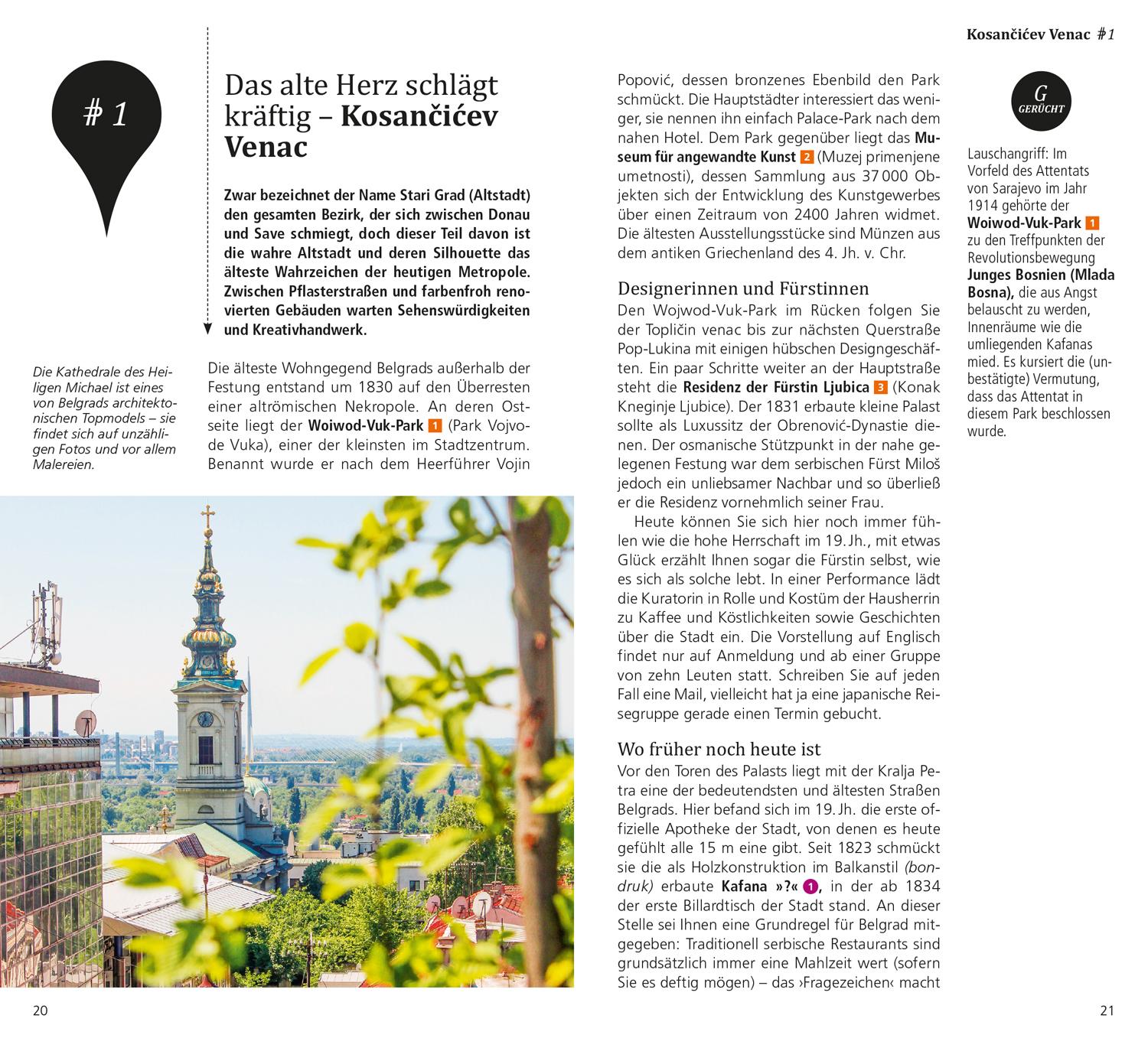 Beispielinhalt (Bild) DuMont direkt Reiseführer Belgrad