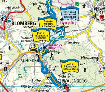 Beispielinhalt (Bild) Motorradkarte Weserbergland - Teutoburger Wald 1:200 000