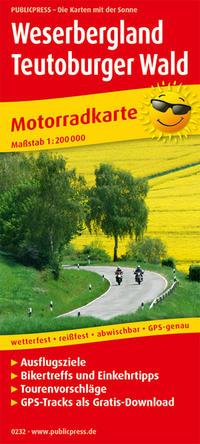 Vorderes Coverbild Motorradkarte Weserbergland - Teutoburger Wald 1:200 000