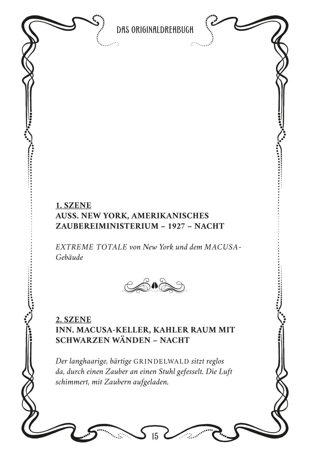 Beispielinhalt (Bild) Phantastische Tierwesen: Grindelwalds Verbrechen (Das Originaldrehbuch)