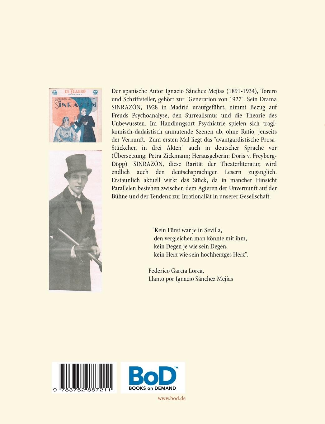 Rückseitencover Sinrazón