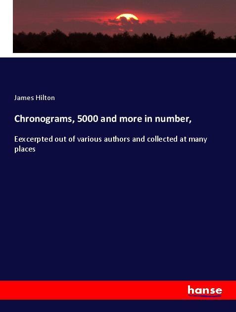 Vorderes Coverbild Chronograms, 5000 and more in number,