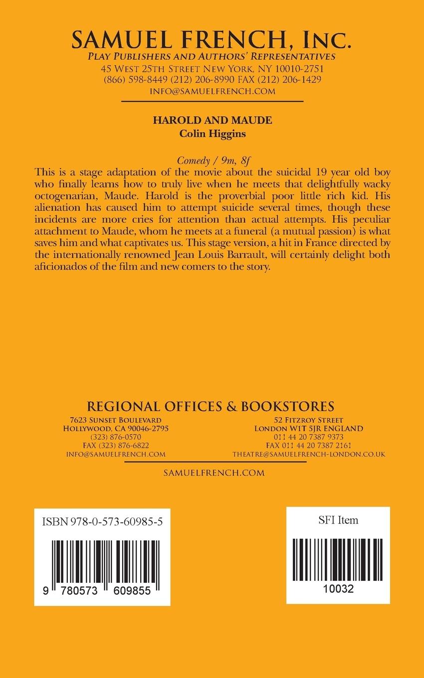 Rückseitencover Harold and Maude - A Play in Two Acts