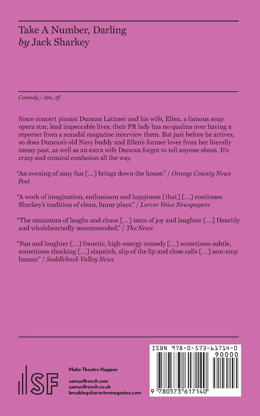 Rückseitencover Take a Number, Darling