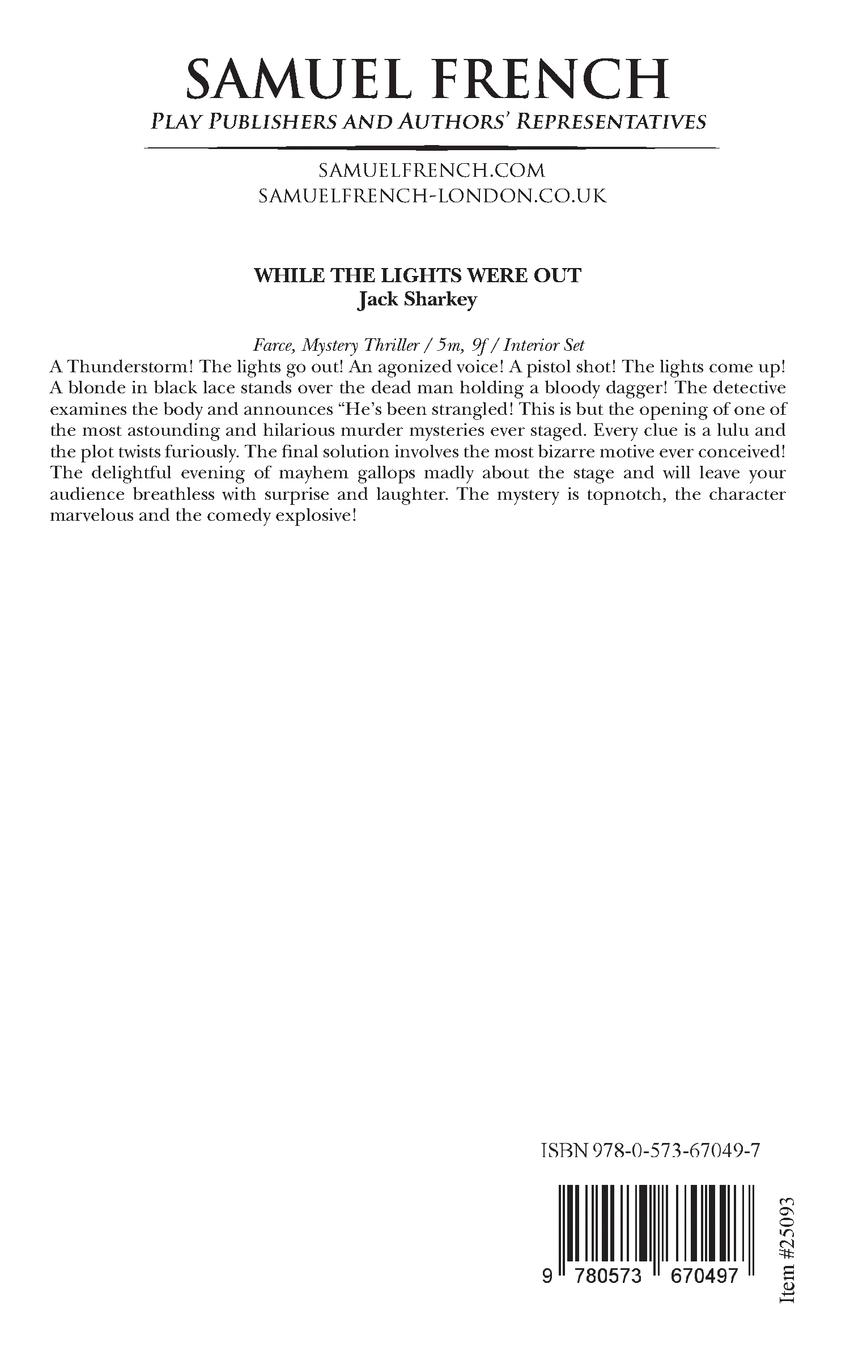 Rückseitencover While the Lights Were Out