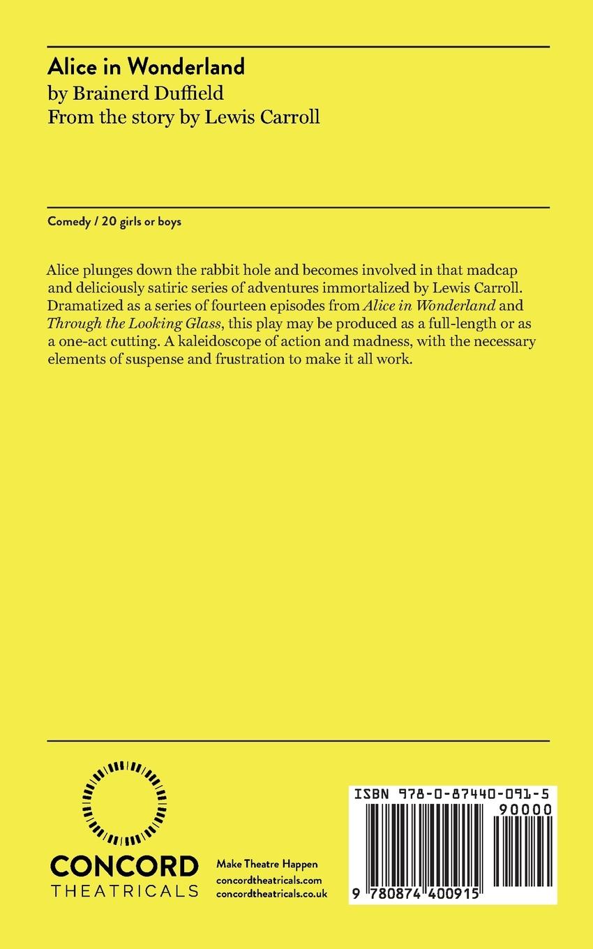 Rückseitencover Alice in Wonderland