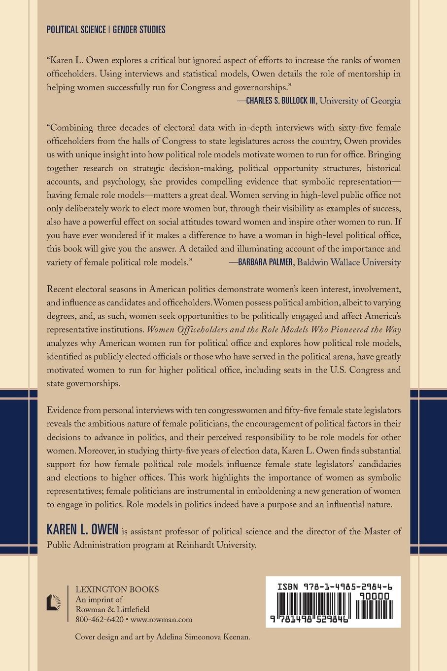 Rückseitencover Women Officeholders and the Role Models Who Pioneered the Way