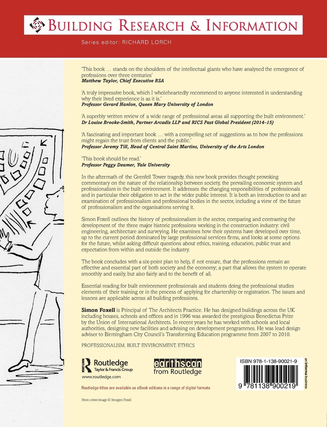 Rückseitencover Professionalism for the Built Environment