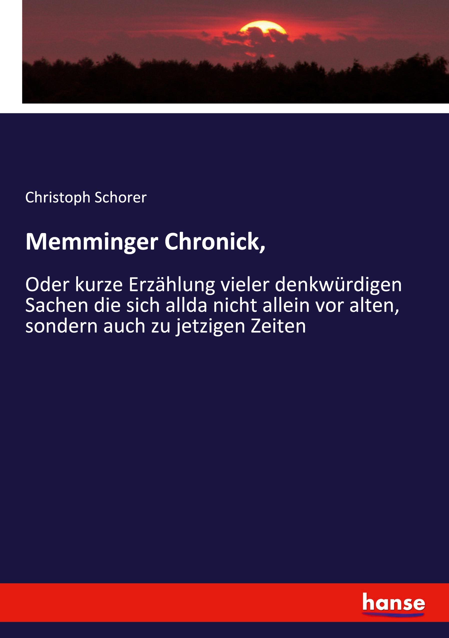 Vorderes Coverbild Memminger Chronick,