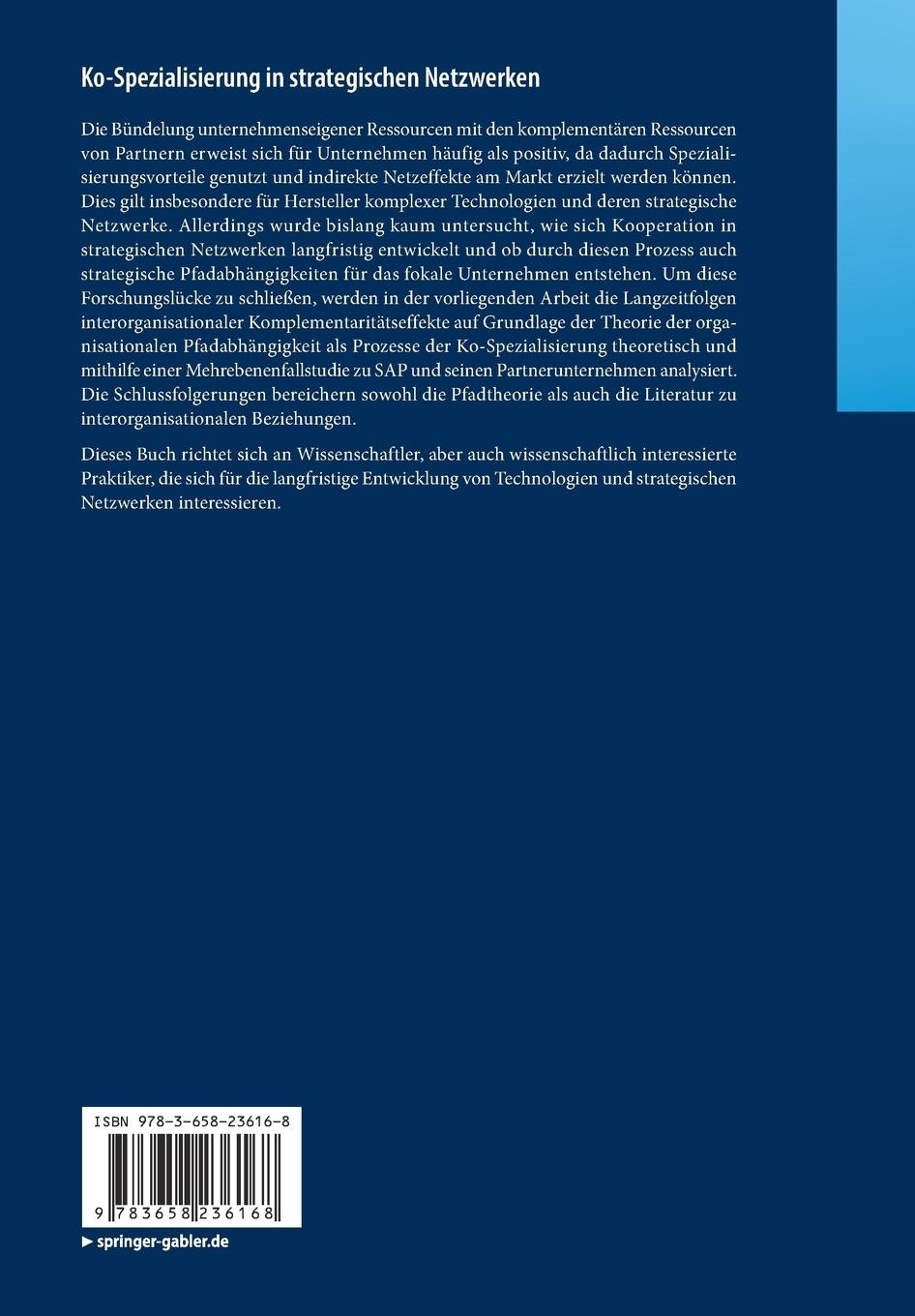 Rückseitencover Ko-Spezialisierung in strategischen Netzwerken