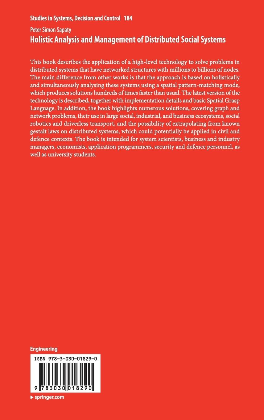 Rückseitencover Holistic Analysis and Management of Distributed Social Systems