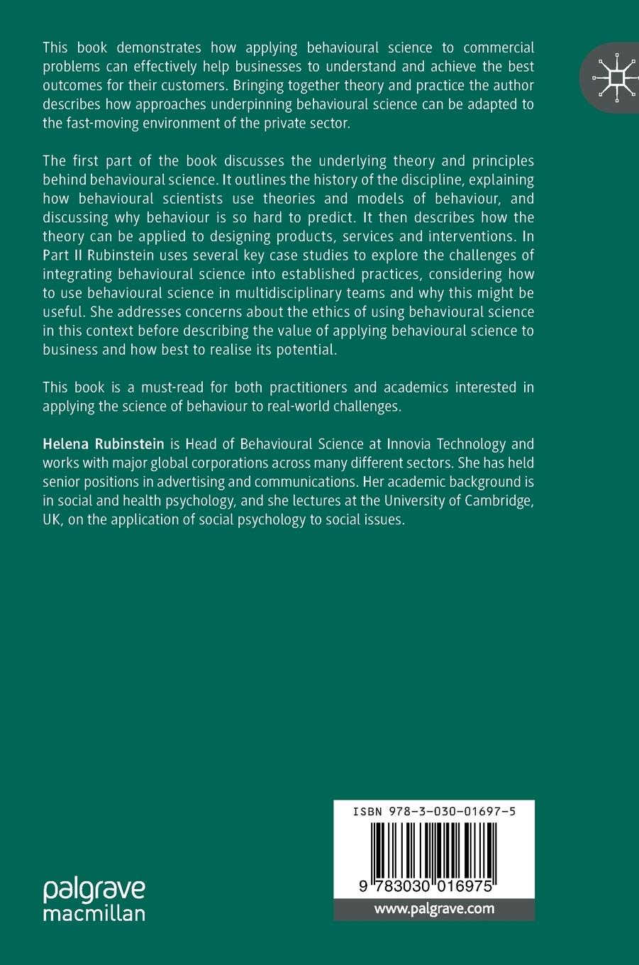 Rückseitencover Applying Behavioural Science to the Private Sector